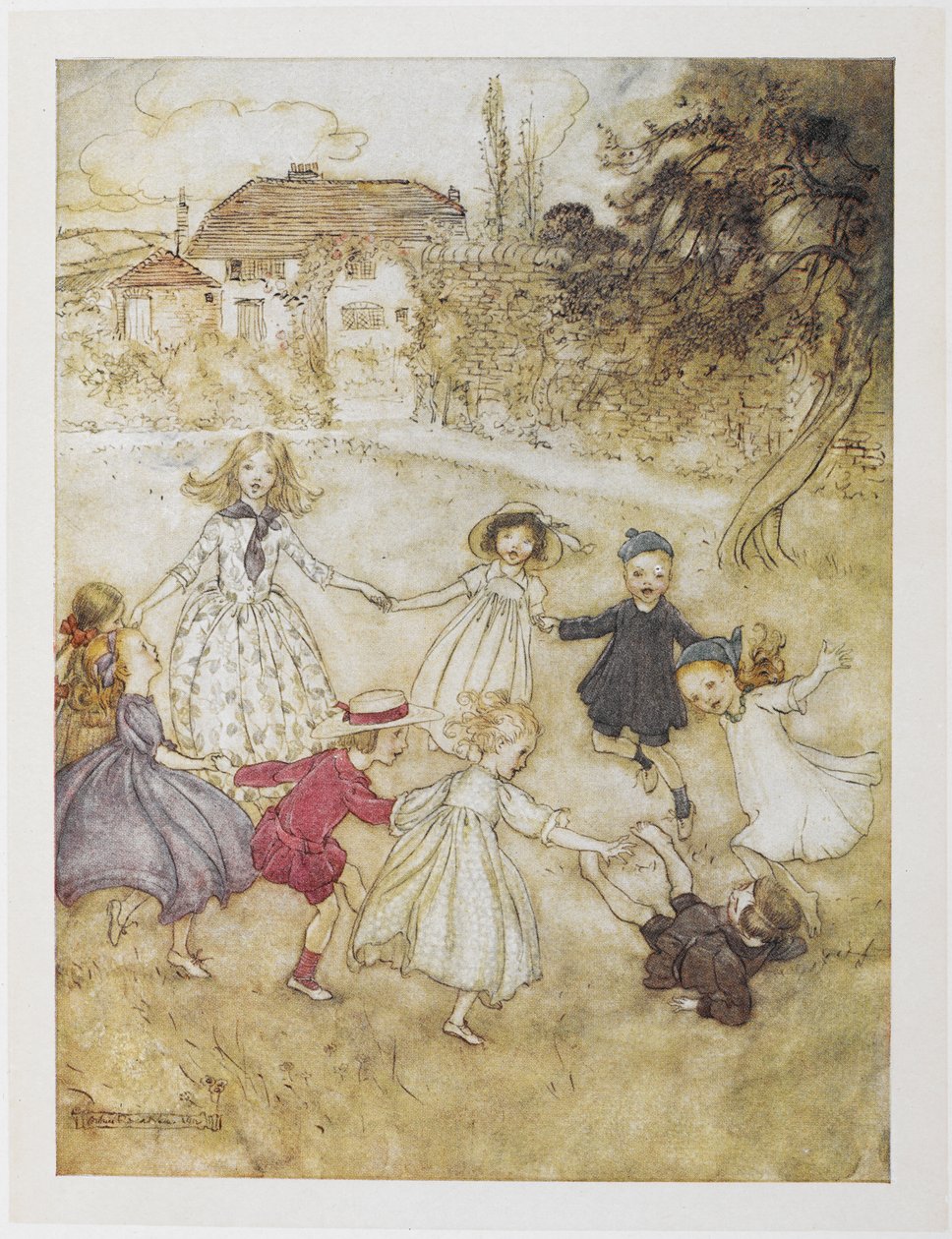 Ring-a-ring-a-rózsák alkotó: Arthur Rackham