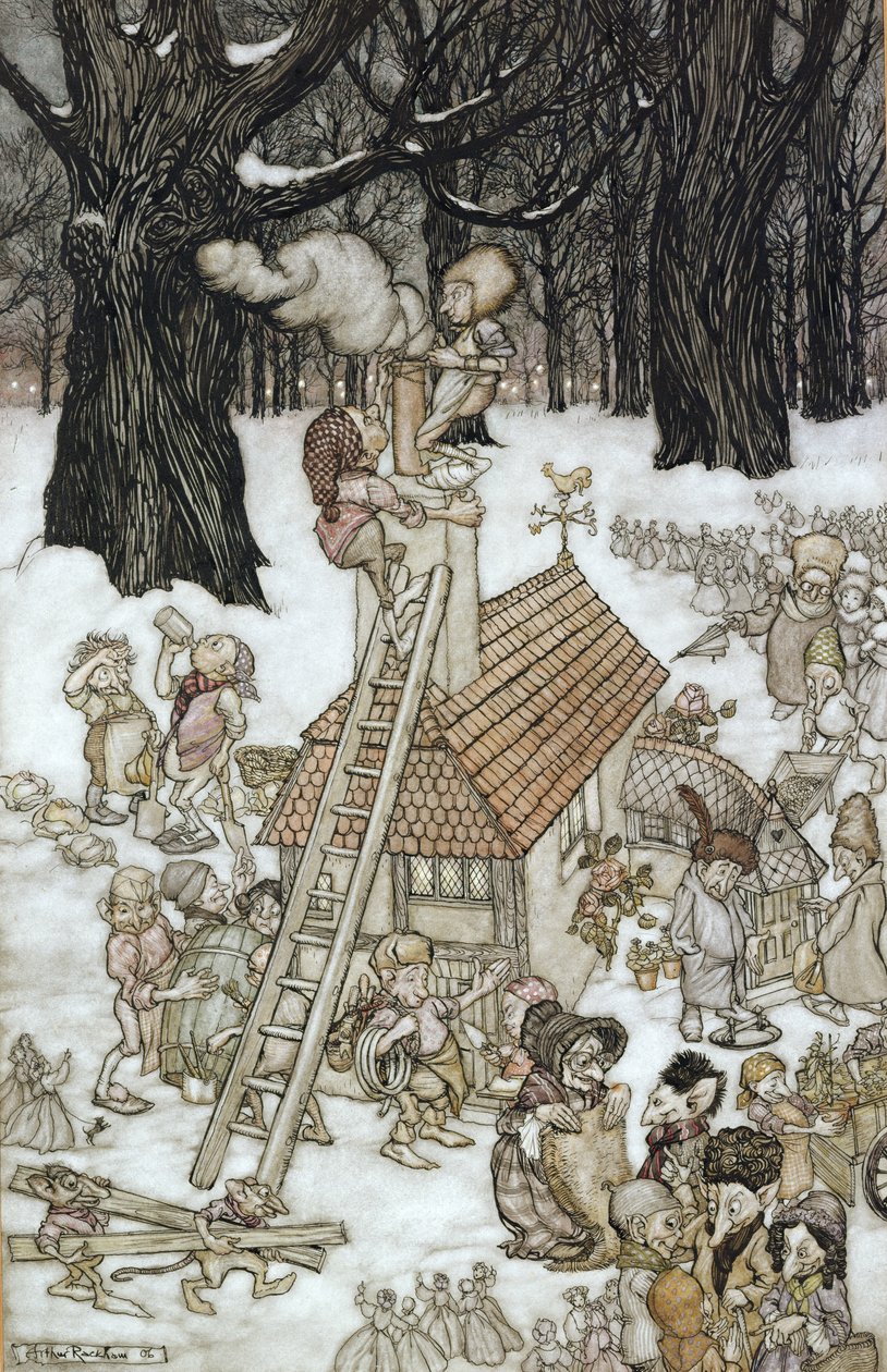 A Maimie számára épített ház, 1906 alkotó: Arthur Rackham