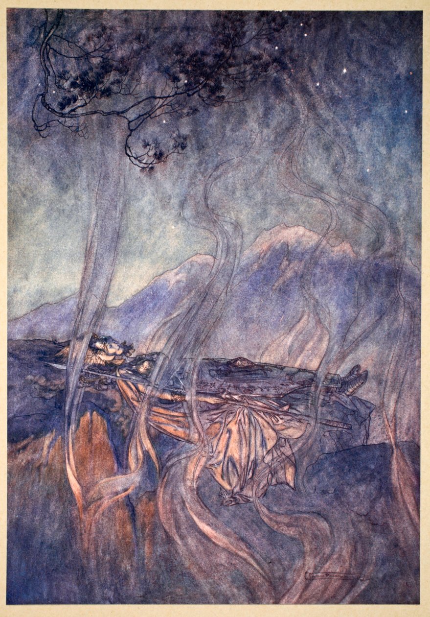 "Brunnhilde álma", 1910. alkotó: Arthur Rackham