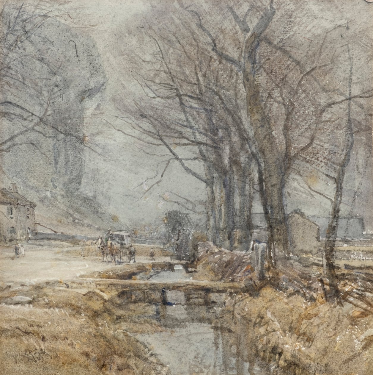 Kilnsey, Yorkshire, 1927 körül (akvarell) alkotó: Arthur Reginald Smith