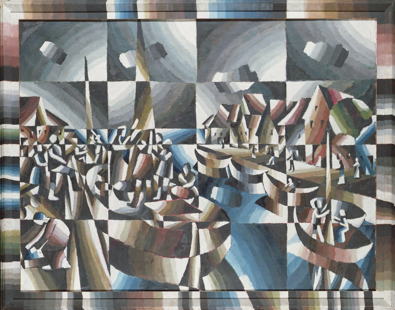Kikötői kép, 1921 alkotó: Arthur Segal