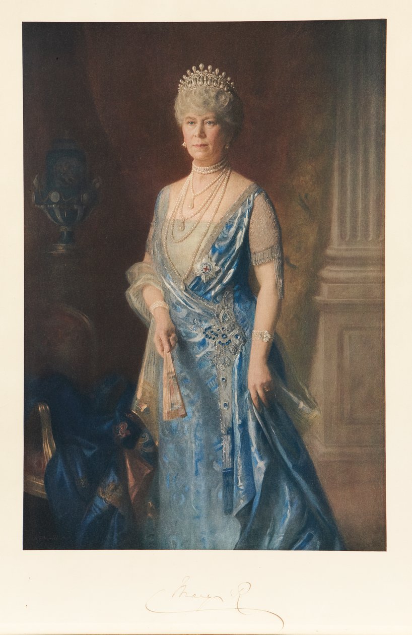 Mária királynő, 1927-40 körül (színes litó) alkotó: Arthur Trevethin (after) Nowell