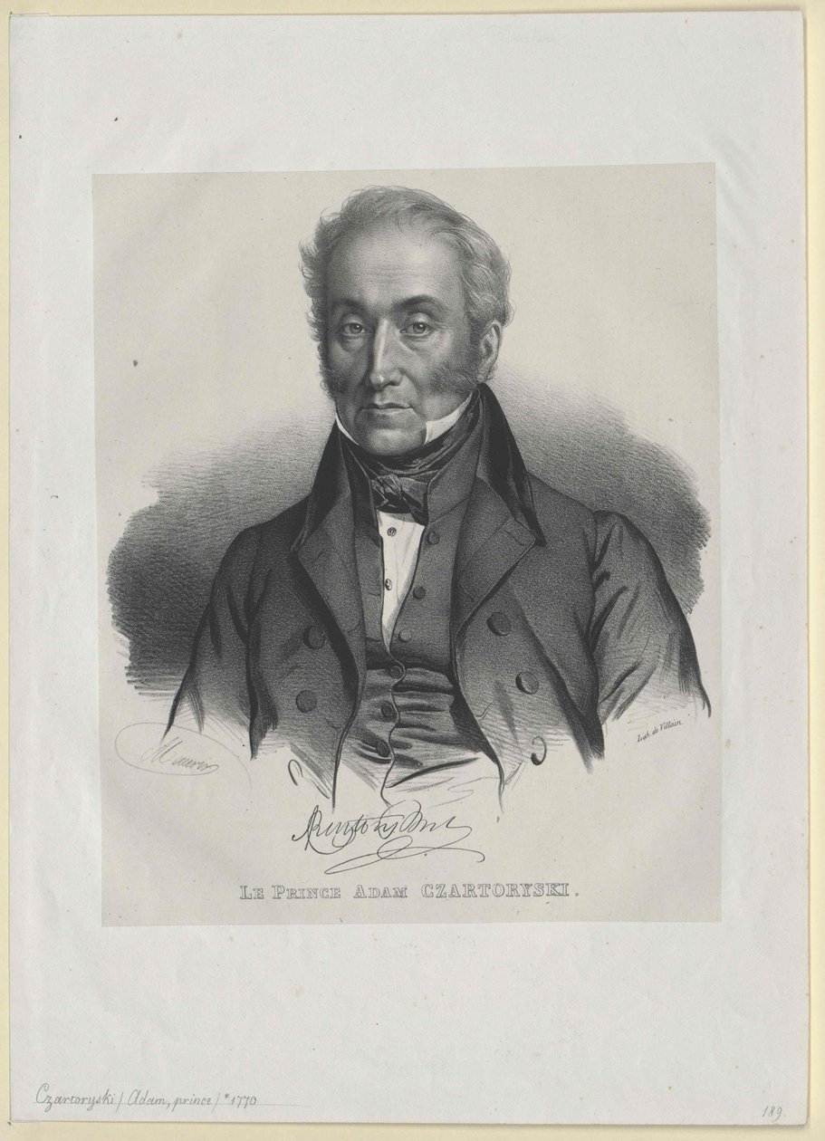 Adam George gróf Czartoryski (nyomtatás) alkotó: Artist Unknown