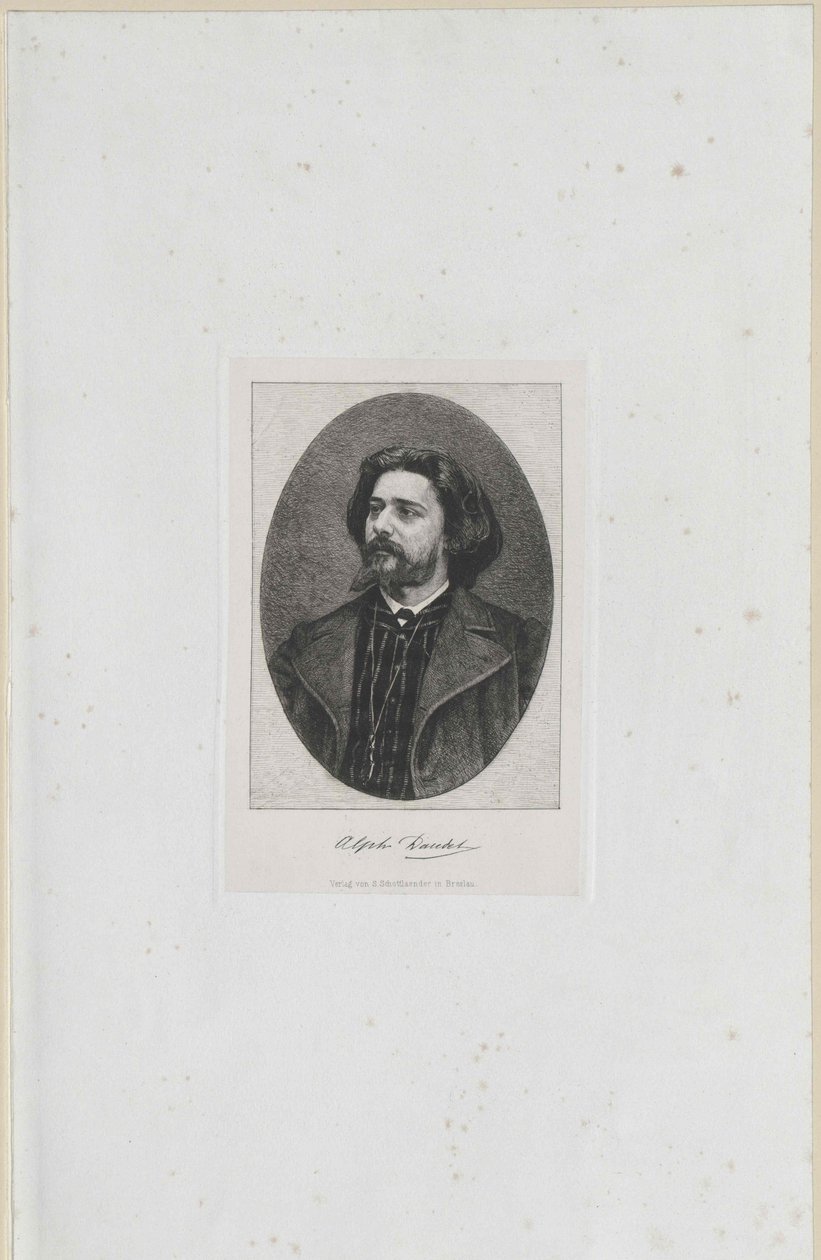 Alphonse Daudet (nyomtatás) alkotó: Artist Unknown