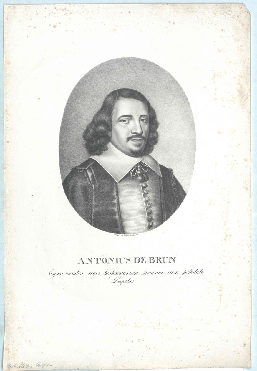 Antoine de Brun (nyomtatás) alkotó: Artist Unknown