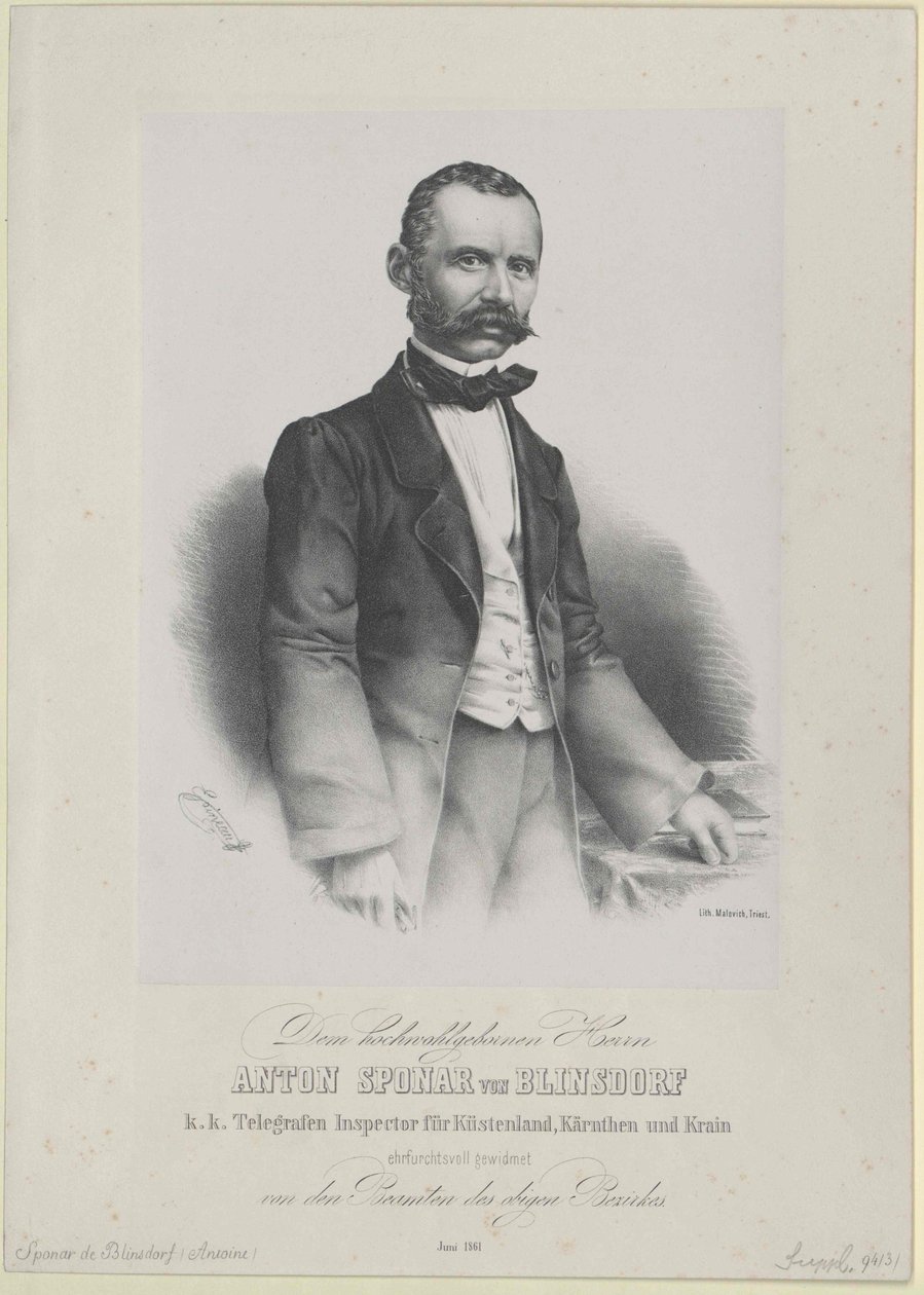 Anton von Sponar-Blinsdorf alkotó: Artist Unknown