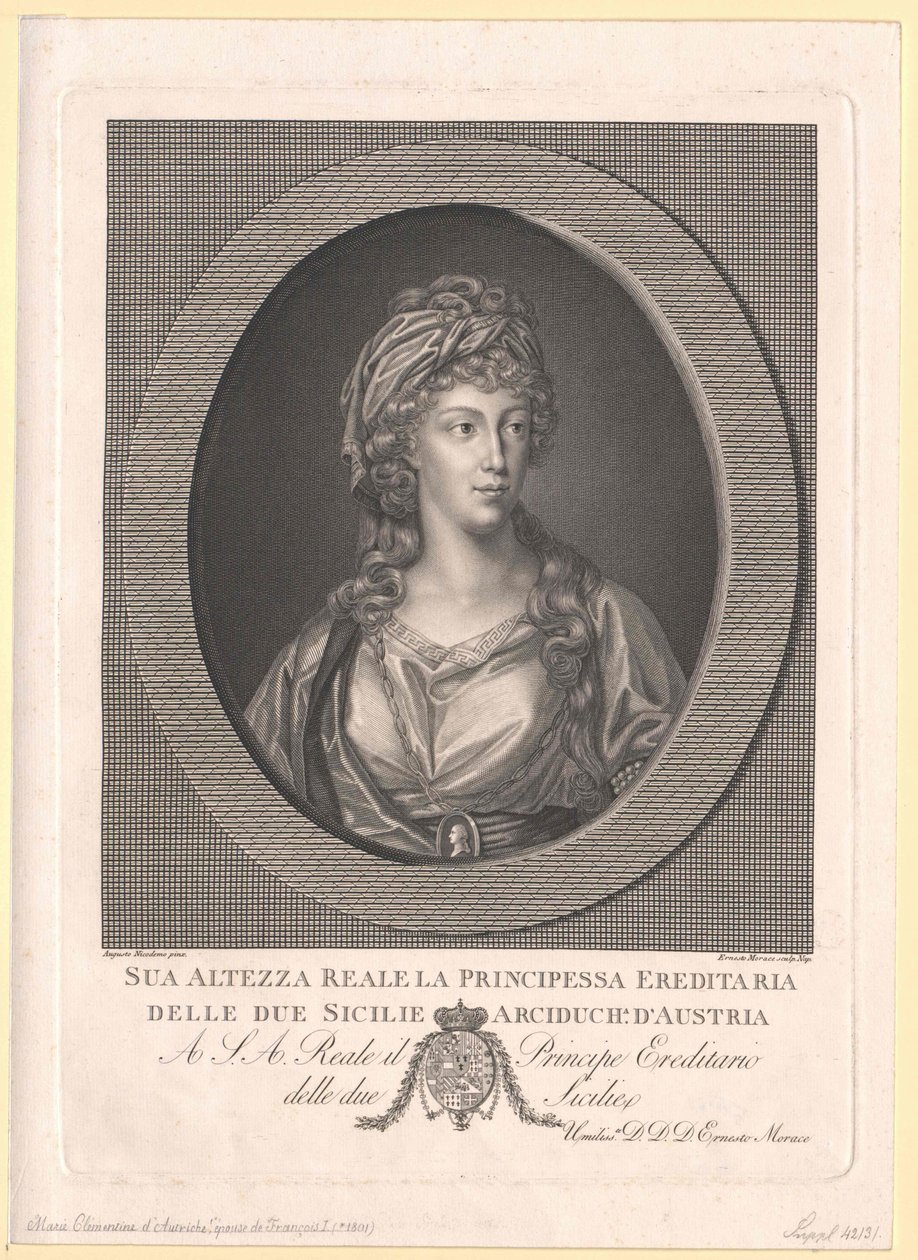 Clementine osztrák főhercegnő (nyomtatás) alkotó: Artist Unknown
