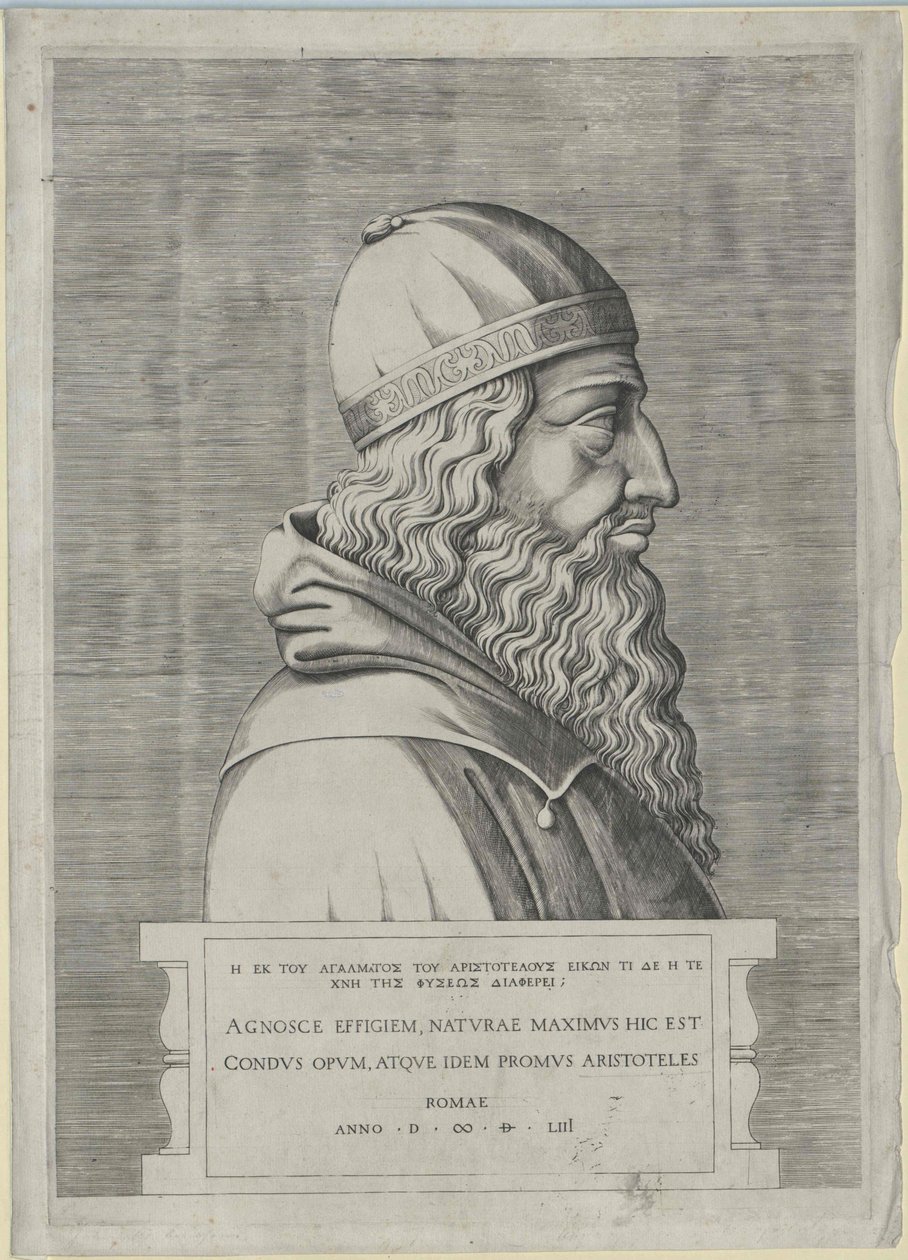 Arisztotelész (nyomtatás) alkotó: Artist Unknown