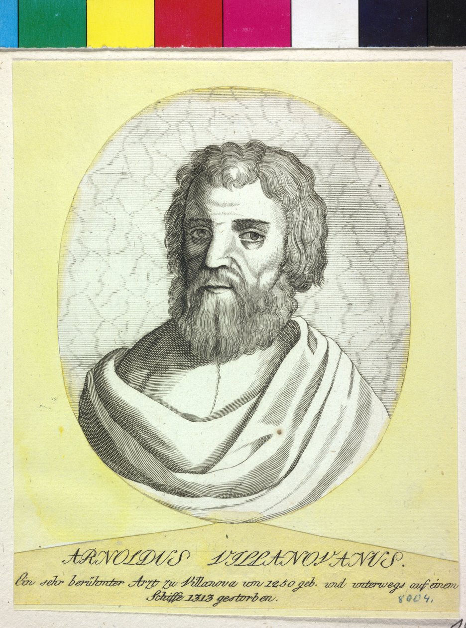 Arnaldus of Villanova (nyomtatás) alkotó: Artist Unknown