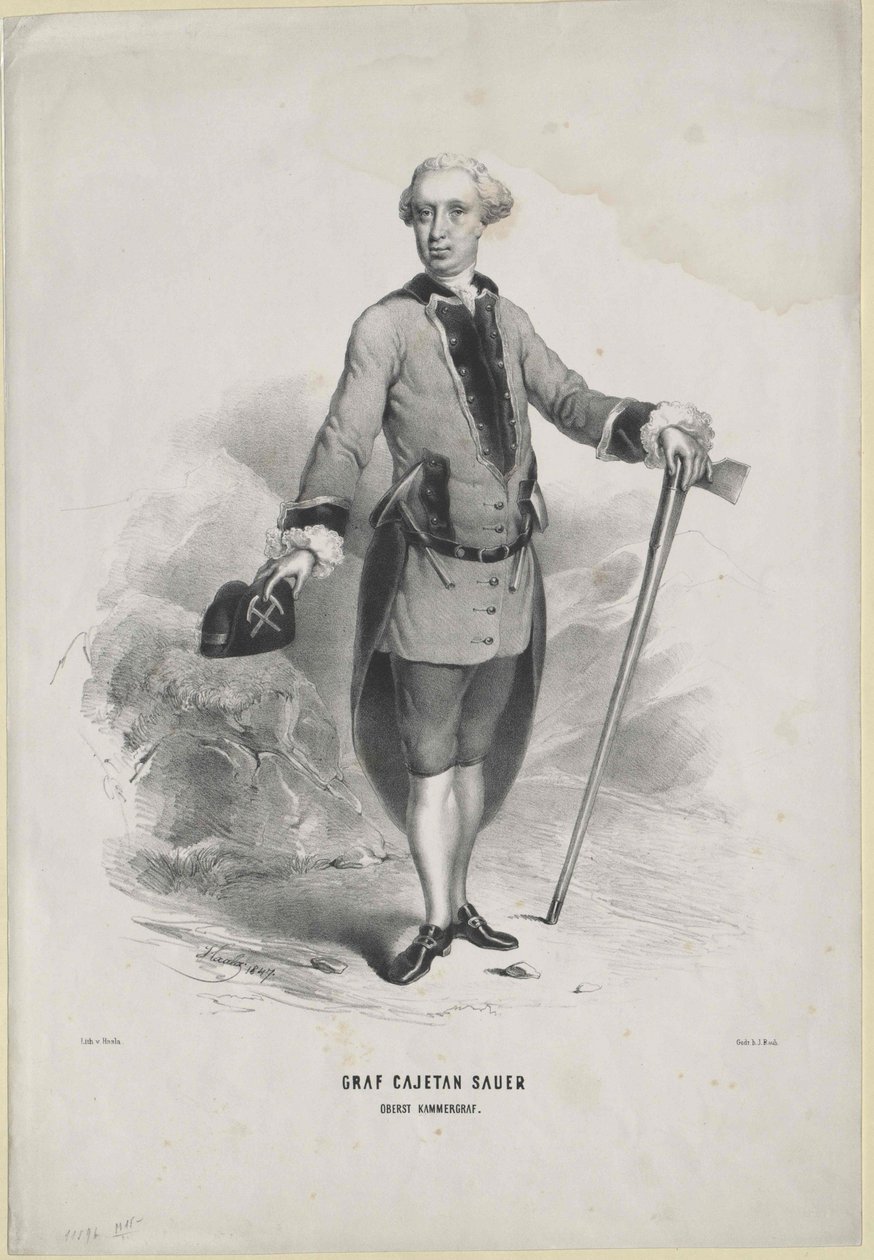 Cajetan gróf Sauer alkotó: Artist Unknown
