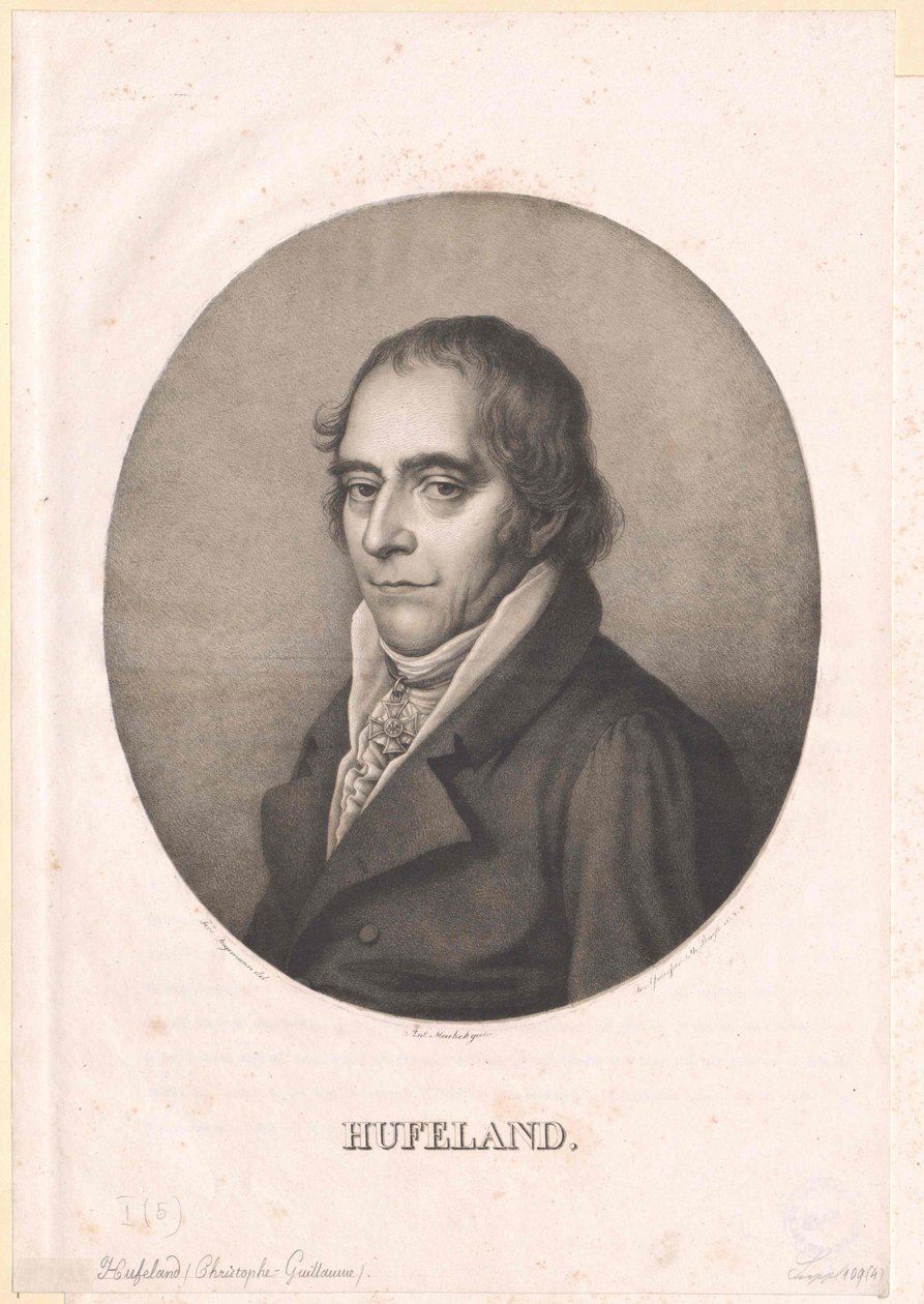 Christoph Wilhelm Hufeland alkotó: Artist Unknown