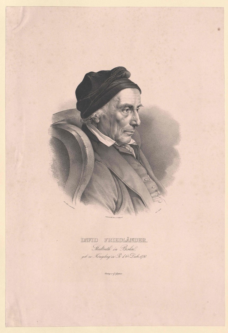 David Friedlaender (nyomtatás) alkotó: Artist Unknown