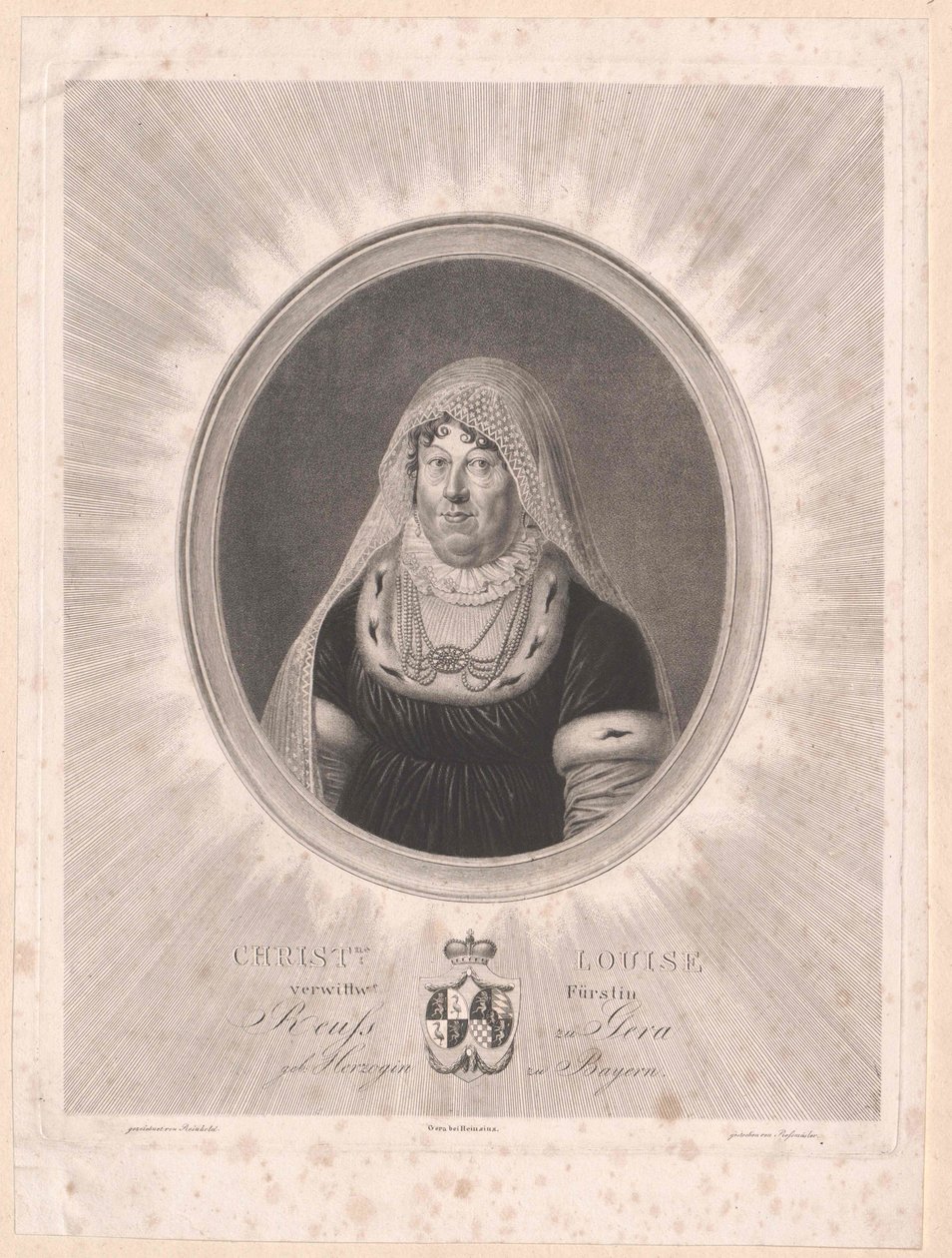 Louise bajor hercegnő (nyomtatás) alkotó: Artist Unknown