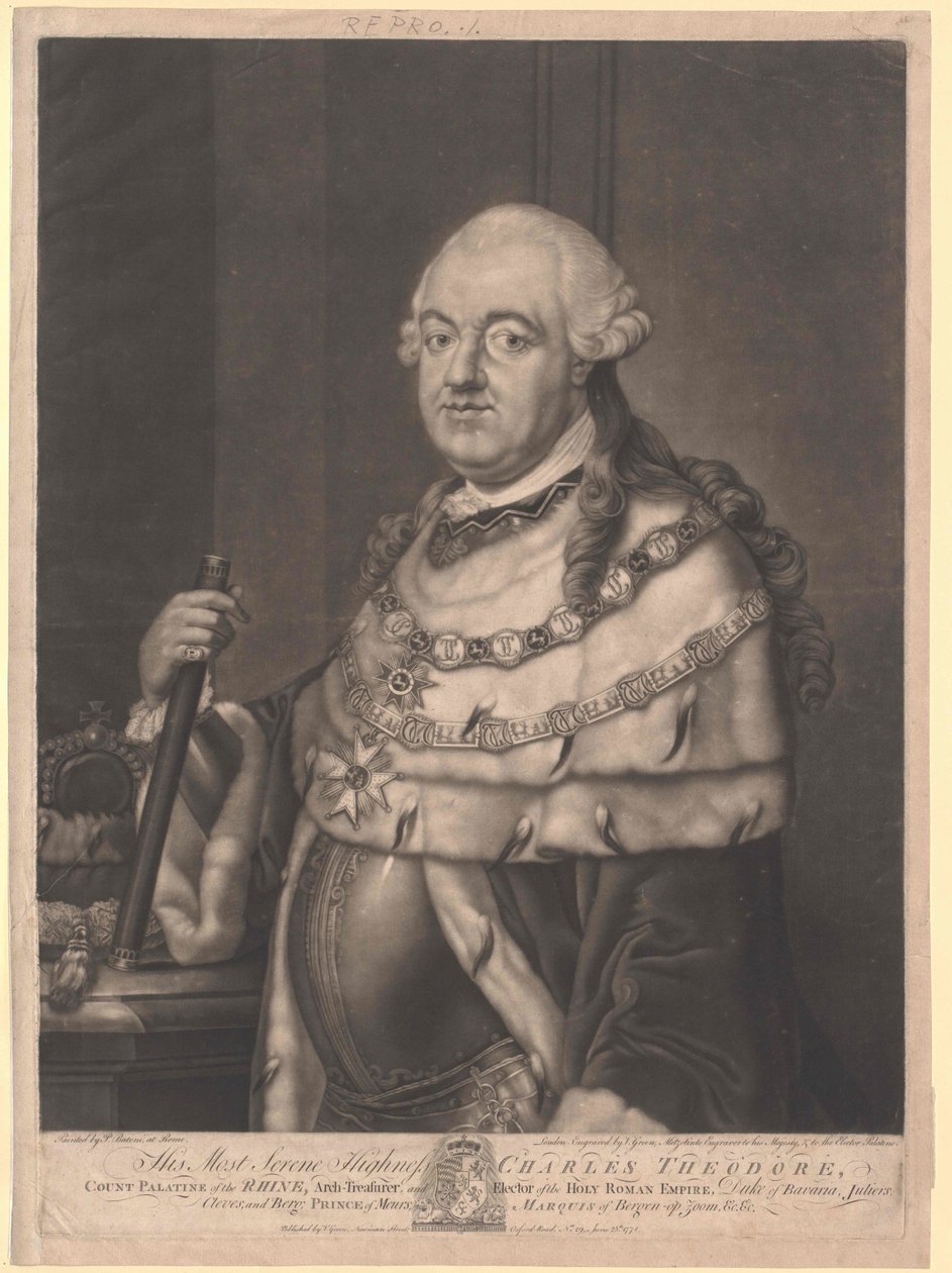 Karl Theodor bajor választófejedelem alkotó: Artist Unknown
