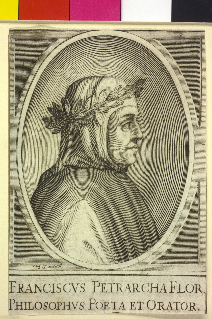 Francesco Petrarca (nyomtatás) alkotó: Artist Unknown