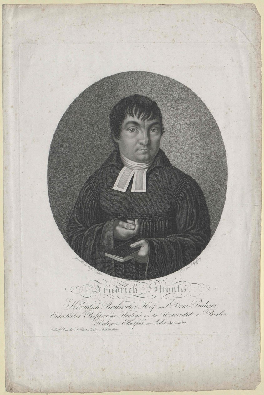 Friedrich Strauss (nyomtatás) alkotó: Artist Unknown