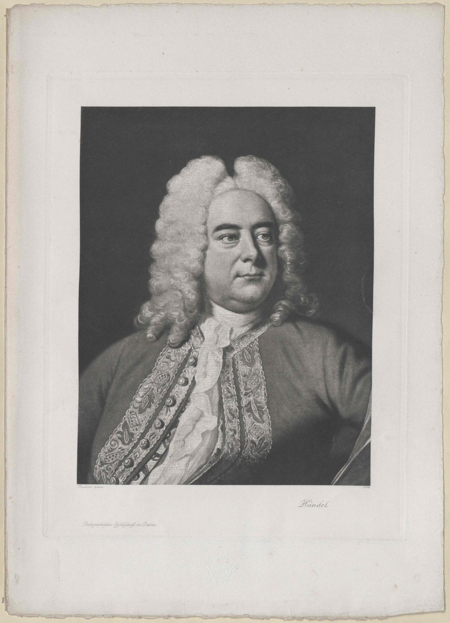 Georg Friedrich Haendel (nyomtatás) alkotó: Artist Unknown