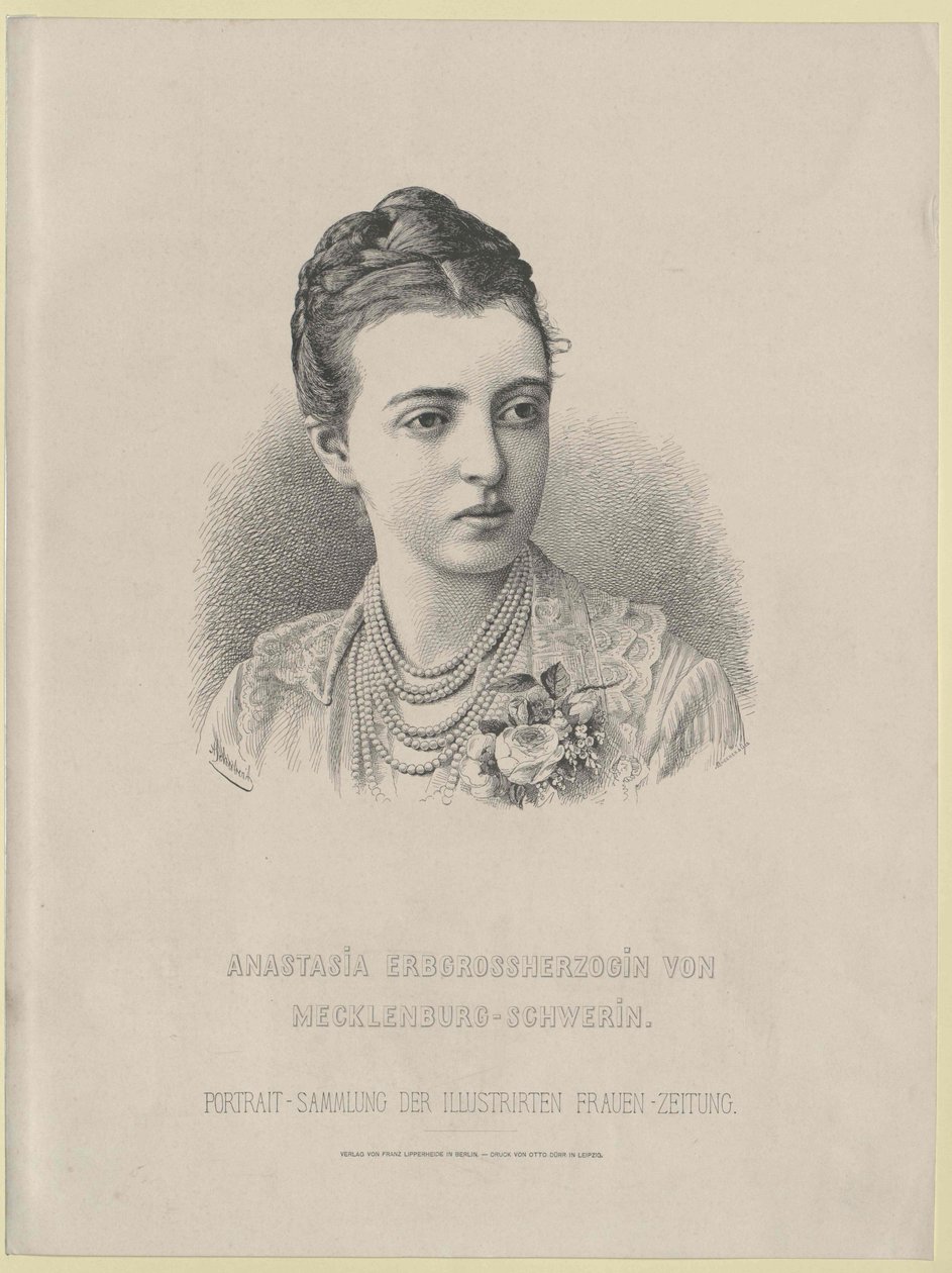 Anasztaszija Mihajlovna orosz nagyhercegnő alkotó: Artist Unknown