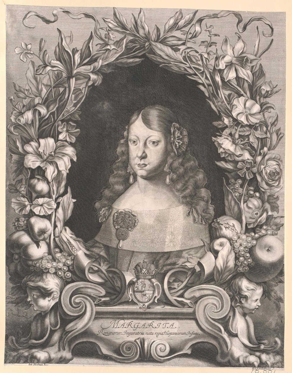 Margarete Theresia spanyol infánsnő (nyomtatás) alkotó: Artist Unknown