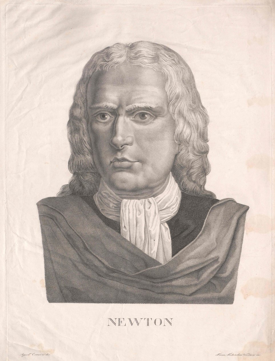 Isaac Newton (nyomtatás) alkotó: Artist Unknown