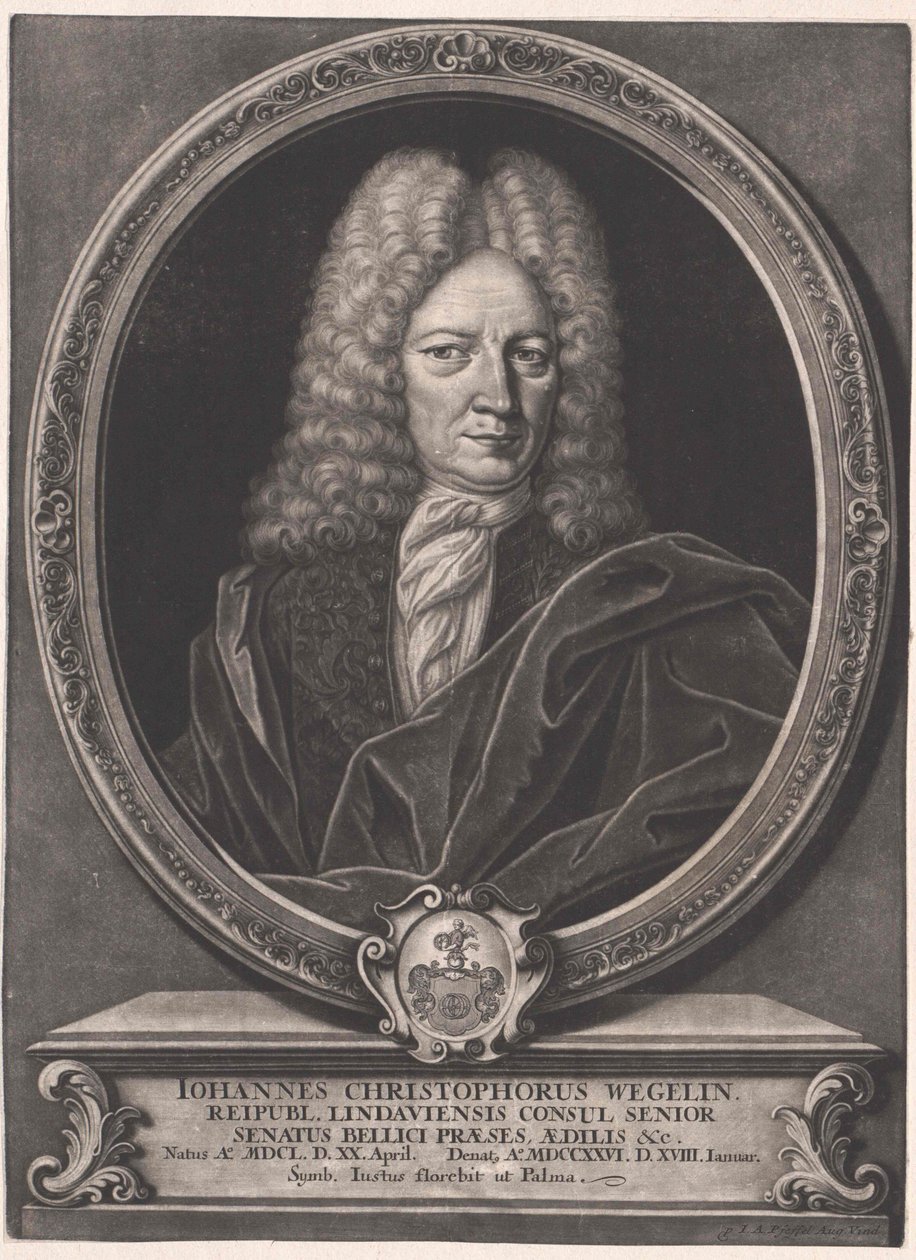 Johann Christoph Wegelin (nyomtatás) alkotó: Artist Unknown
