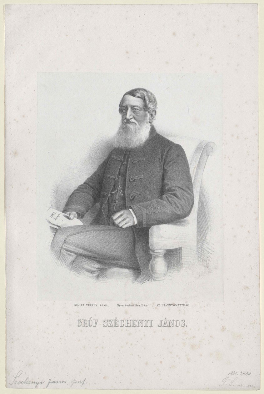 Johann Nepomuk gróf Széchenyi Sárvár-Felsoevidéki Széchenyi Johann Nepomuk alkotó: Artist Unknown