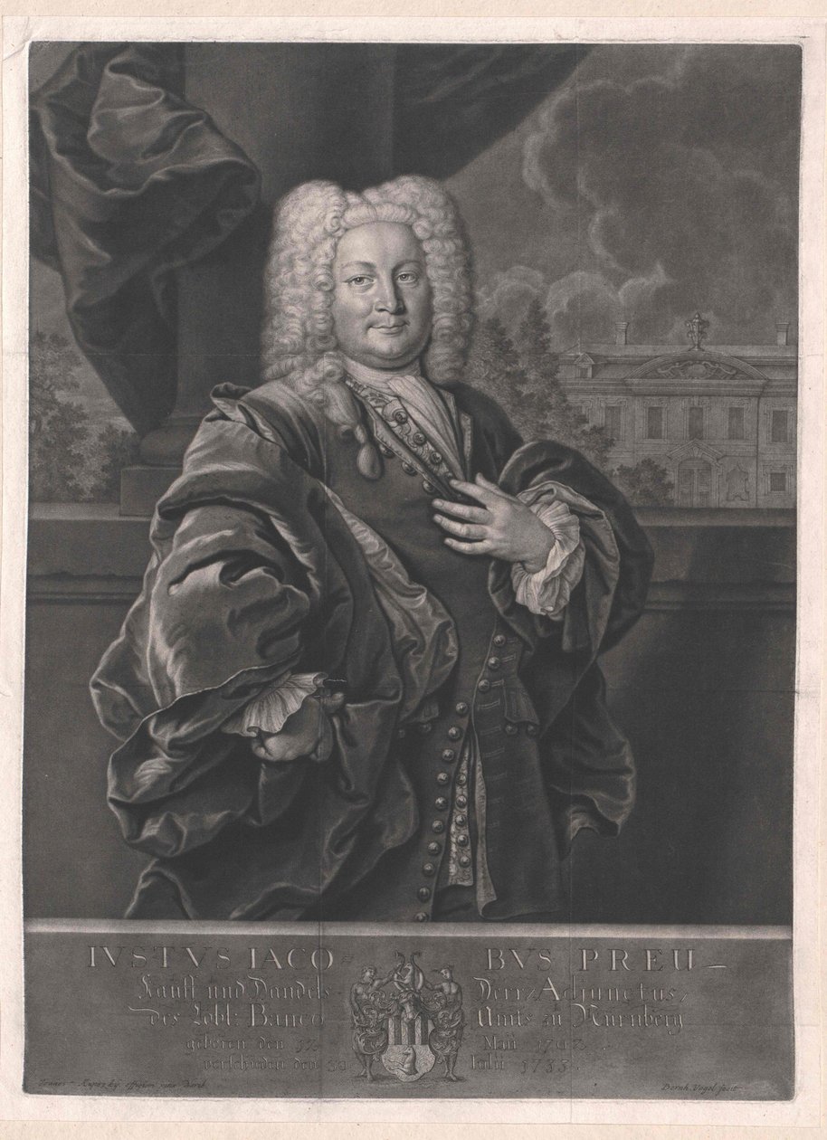 Justus Jacob Preu alkotó: Artist Unknown