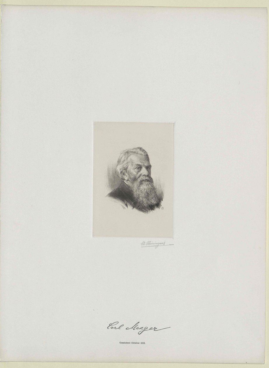 Karl Menger (nyomtatás) alkotó: Artist Unknown