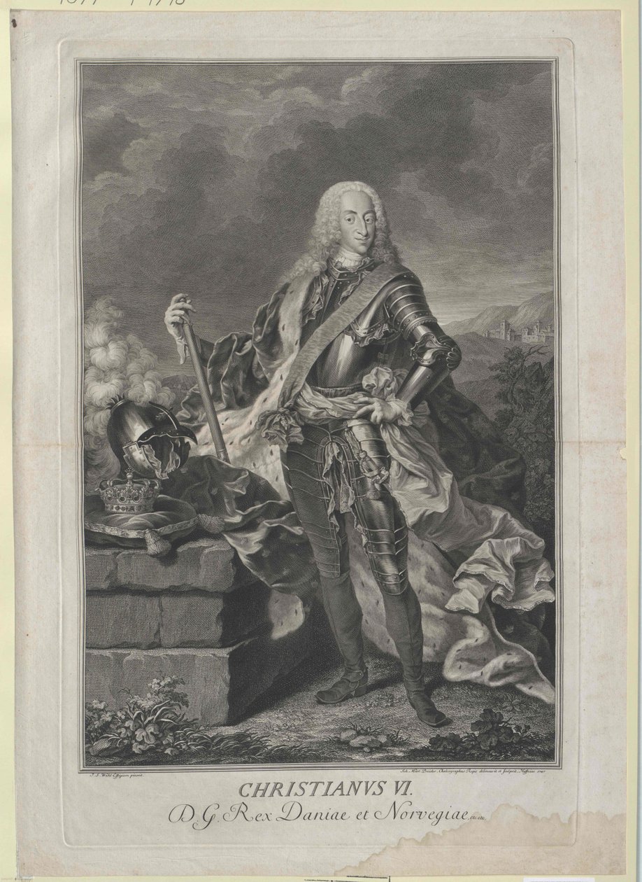 VI. keresztény dán király alkotó: Artist Unknown