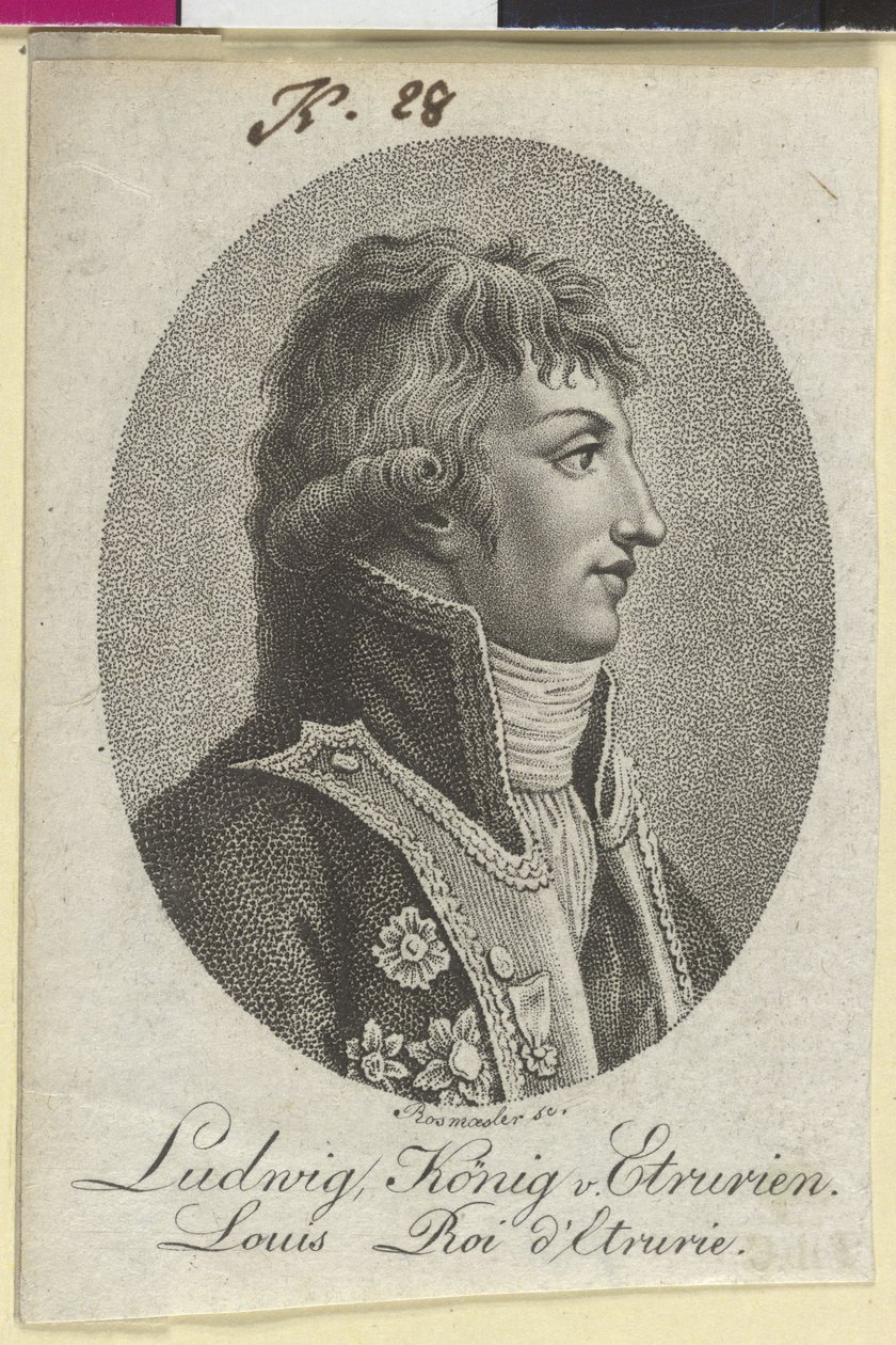Ludwig etruriai király (nyomtatás) alkotó: Artist Unknown