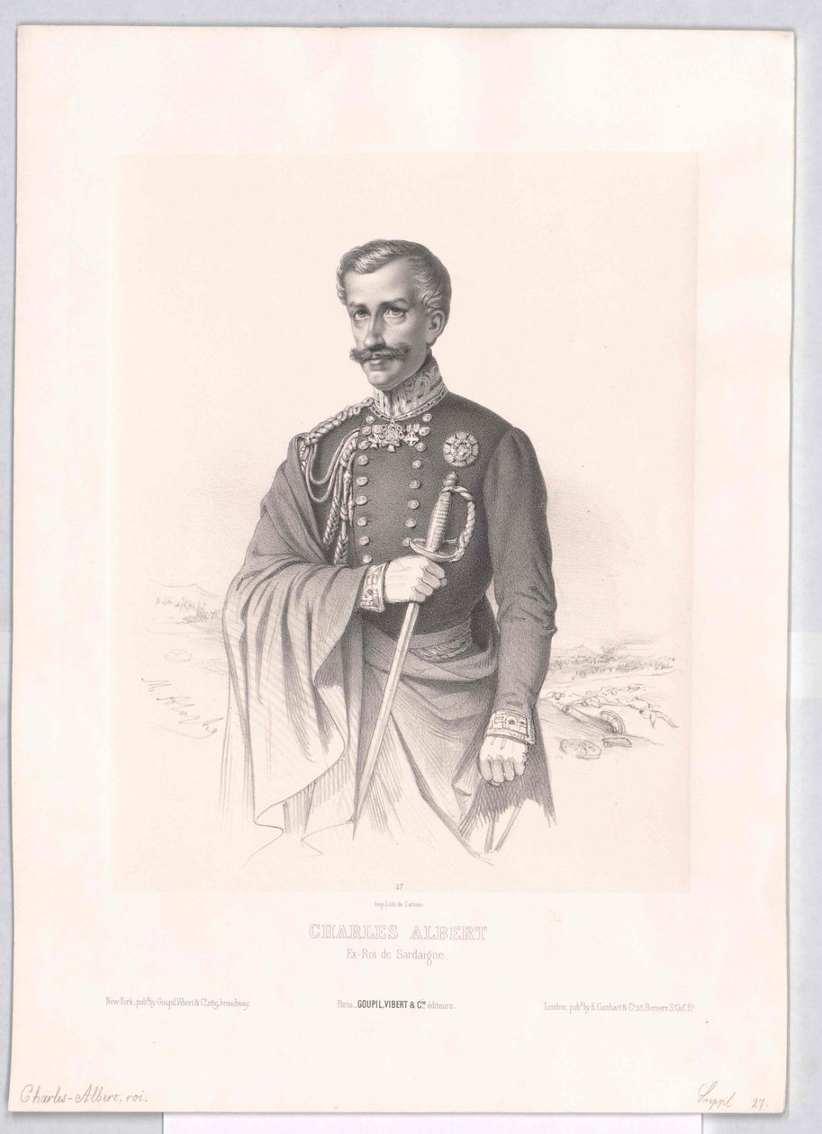 Károly Albert szardíniai király alkotó: Artist Unknown