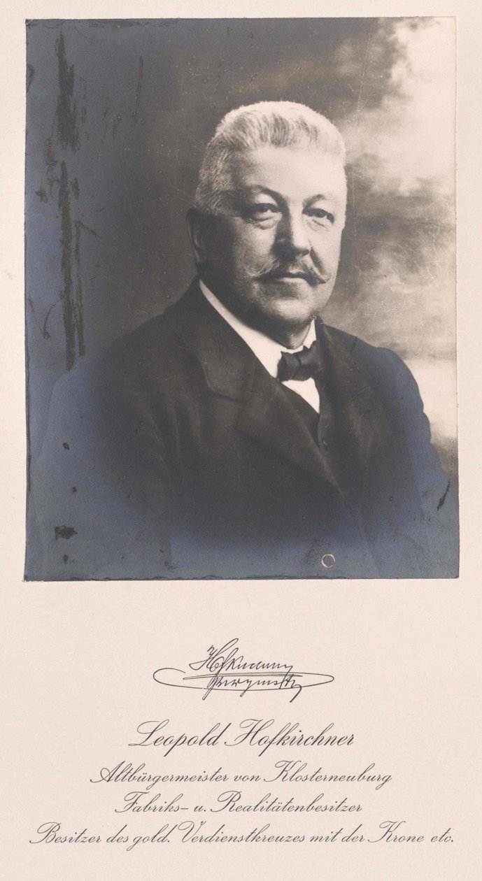 Leopold Hofkirchner (nyomtatás) alkotó: Artist Unknown