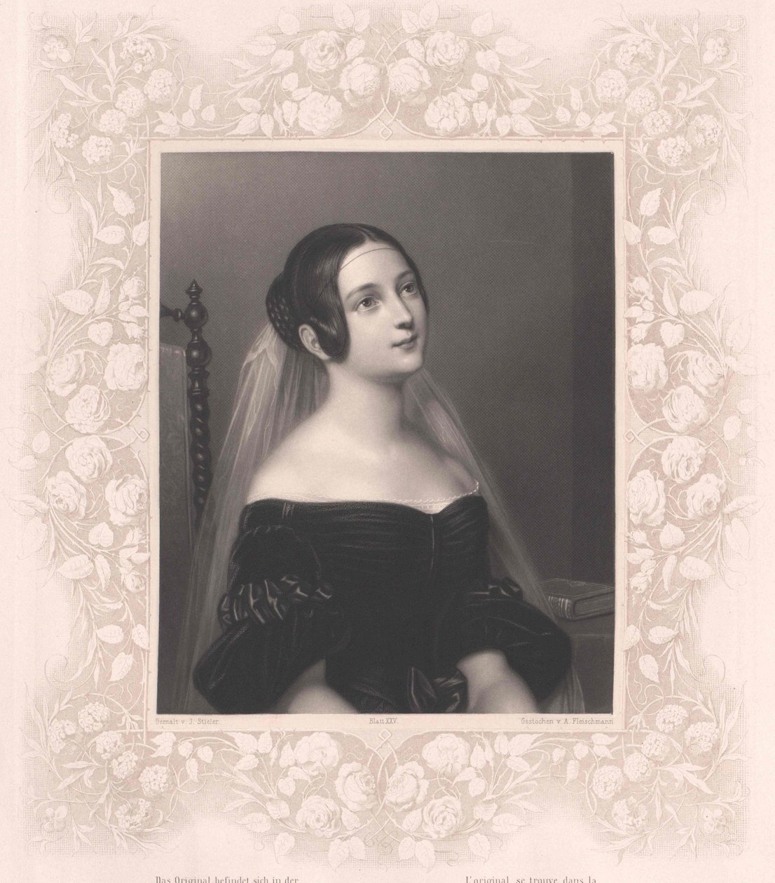 Louise von Neubeck bárónő (nyomtatás) alkotó: Artist Unknown