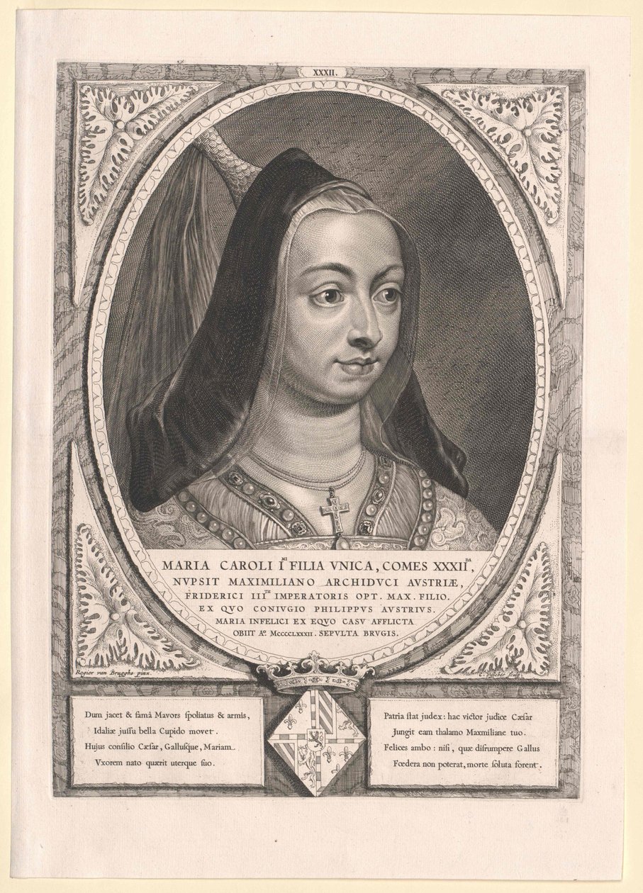 Burgundi Mária (nyomtatás) alkotó: Artist Unknown