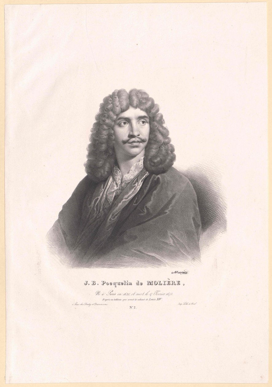 Moliere (nyomtatás) alkotó: Artist Unknown
