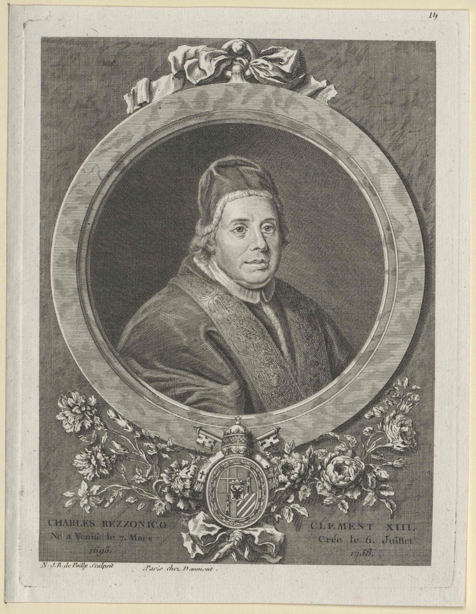 XIII. Kelemen pápa (nyomtatás) alkotó: Artist Unknown