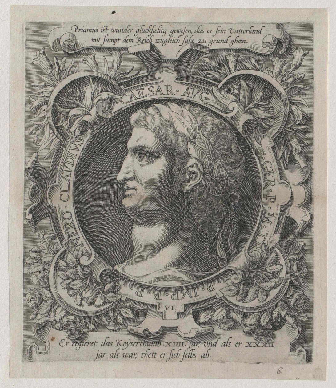 Nero római császár (nyomtatás) alkotó: Artist Unknown