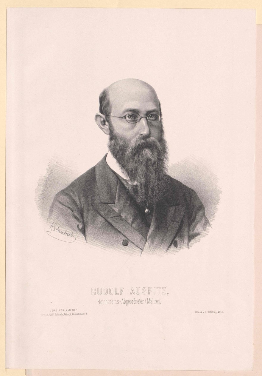 Rudolf Auspitz (nyomtatás) alkotó: Artist Unknown