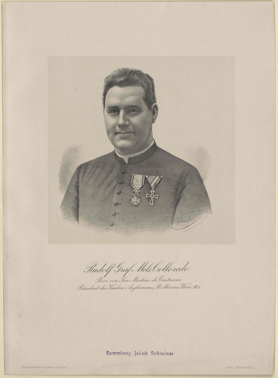 Rudolf gróf Mels-Colloredo (nyomtatás) alkotó: Artist Unknown