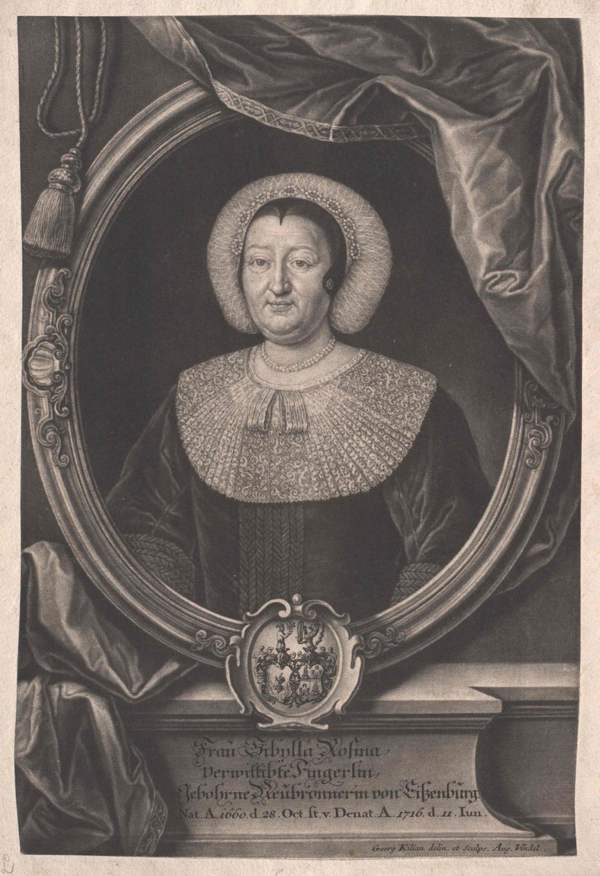 Sibylla Rosina Neubronner (nyomtatás) alkotó: Artist Unknown