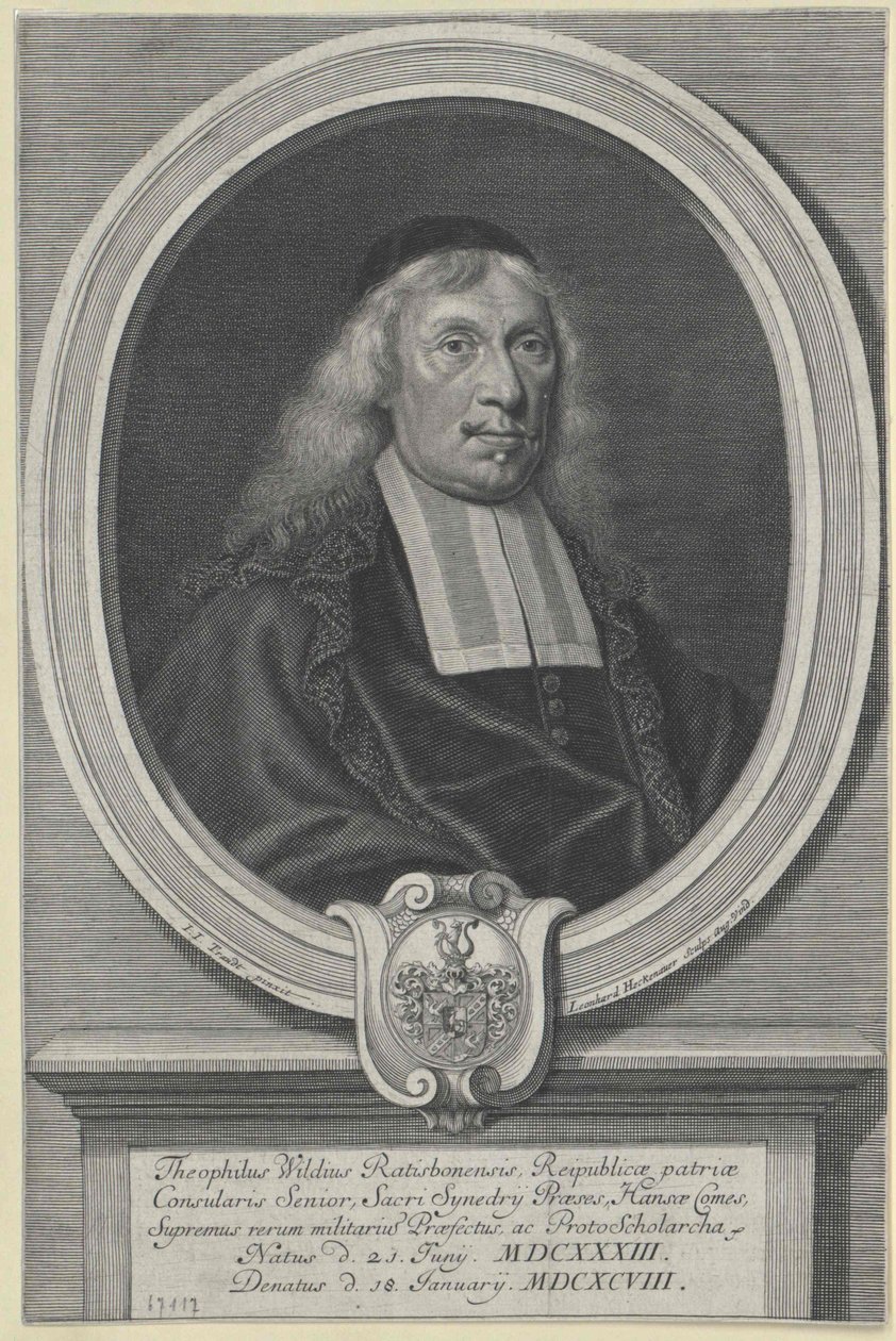 Theophilus Wild (nyomtatás) alkotó: Artist Unknown