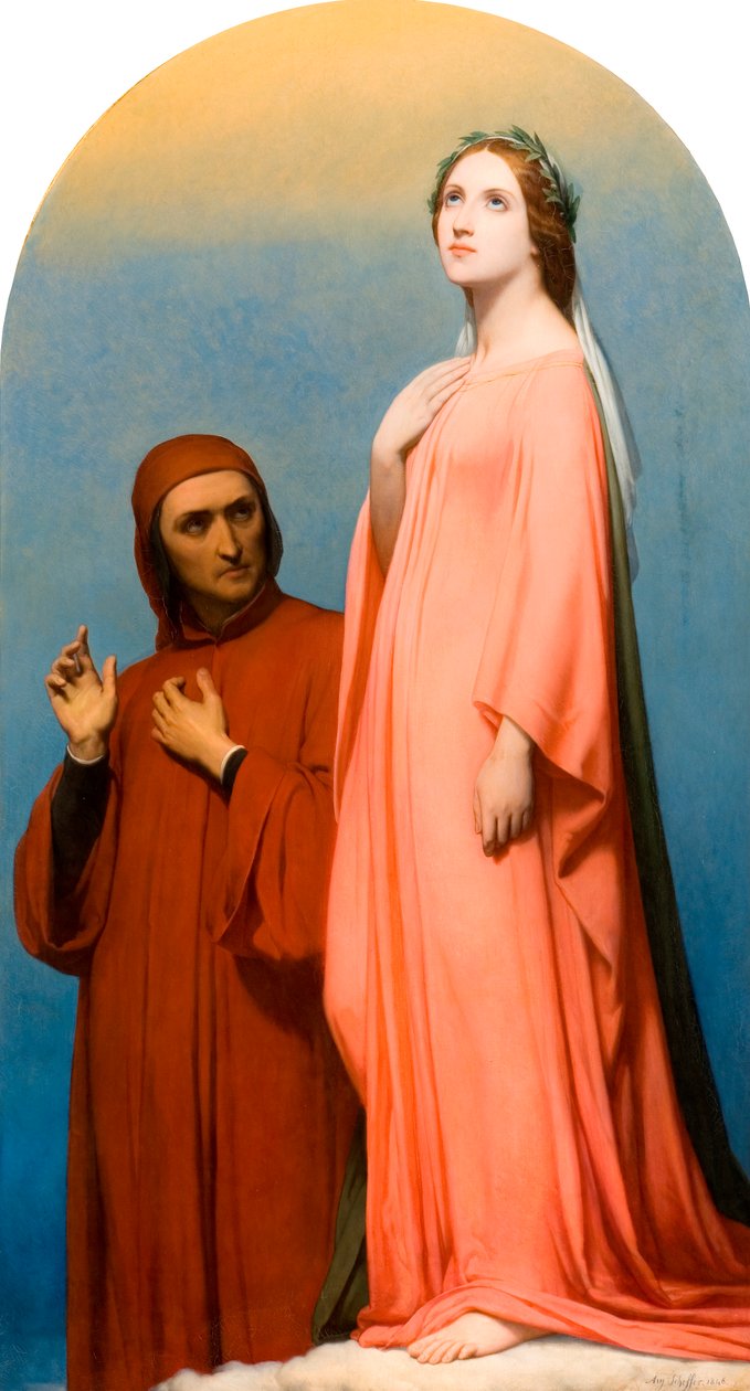 A látomás: Dante és Beatrice, 1846 alkotó: Ary Scheffer