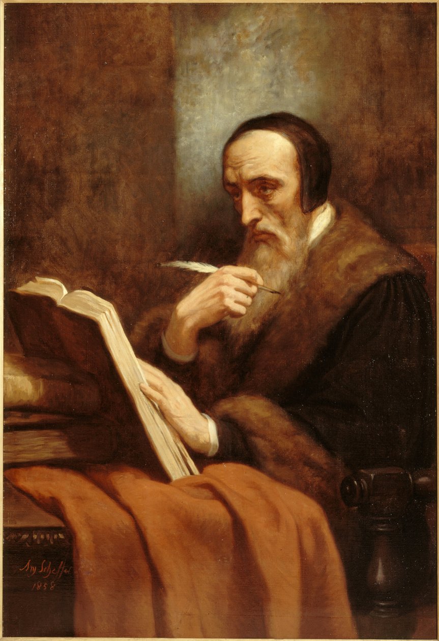 Kálvin János portréja 1509-1564, 1858. alkotó: Ary Scheffer