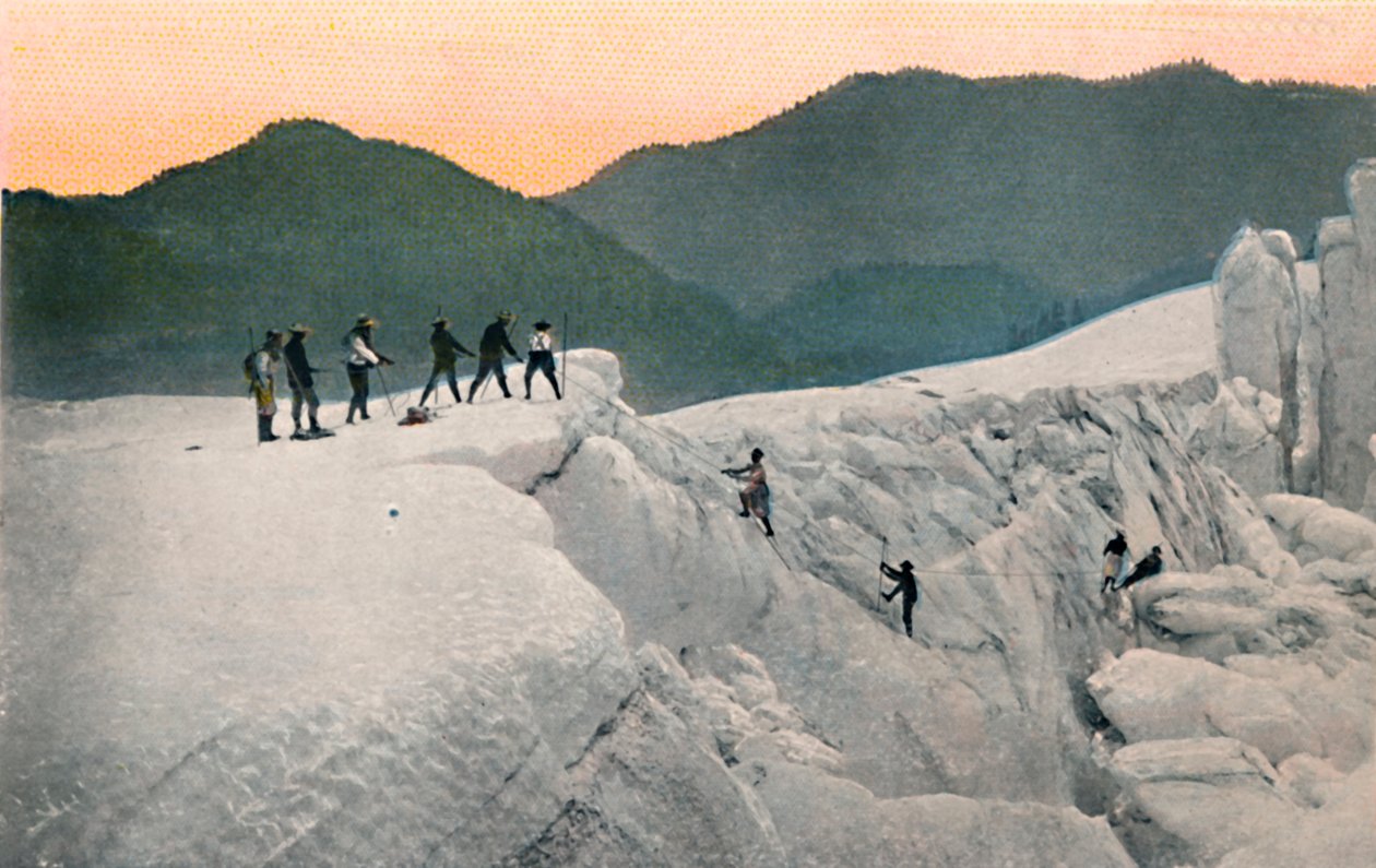 Átkelés egy gleccseren, Mount Rainier, 1916 alkotó: Asahel Curtis
