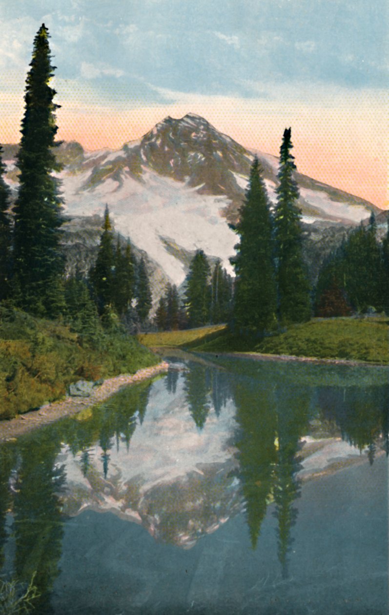 Mount Rainier és Reflection Lake, 1916 alkotó: Asahel Curtis