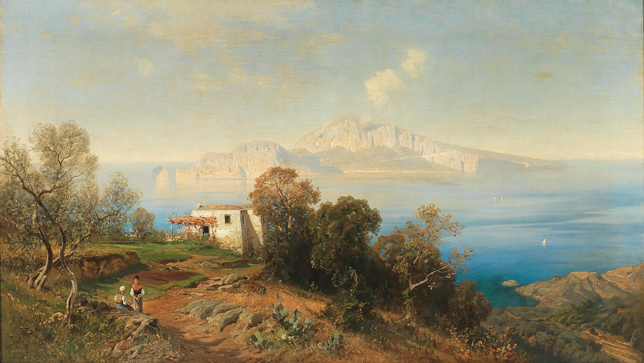 Capri látképe alkotó: Ascan Lutteroth