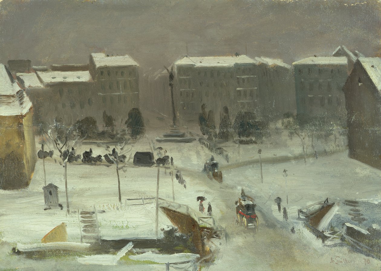 A Belle-Alliance tér Berlinben, 1870 alkotó: Ascan Lutteroth