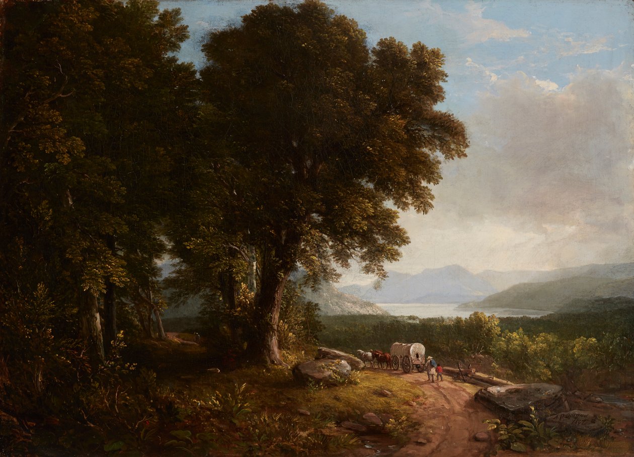 Táj fedett kocsival alkotó: Asher Brown Durand