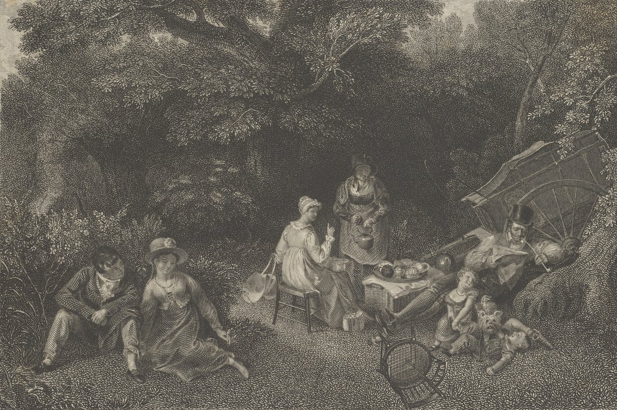 Gipseying Party, kb. 1830. alkotó: Asher Brown Durand
