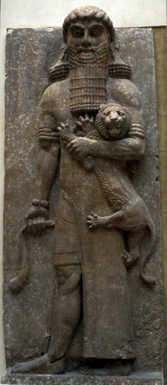 Hős, Gilgames oroszlánt ural, ie 722-705 alkotó: Assyrian